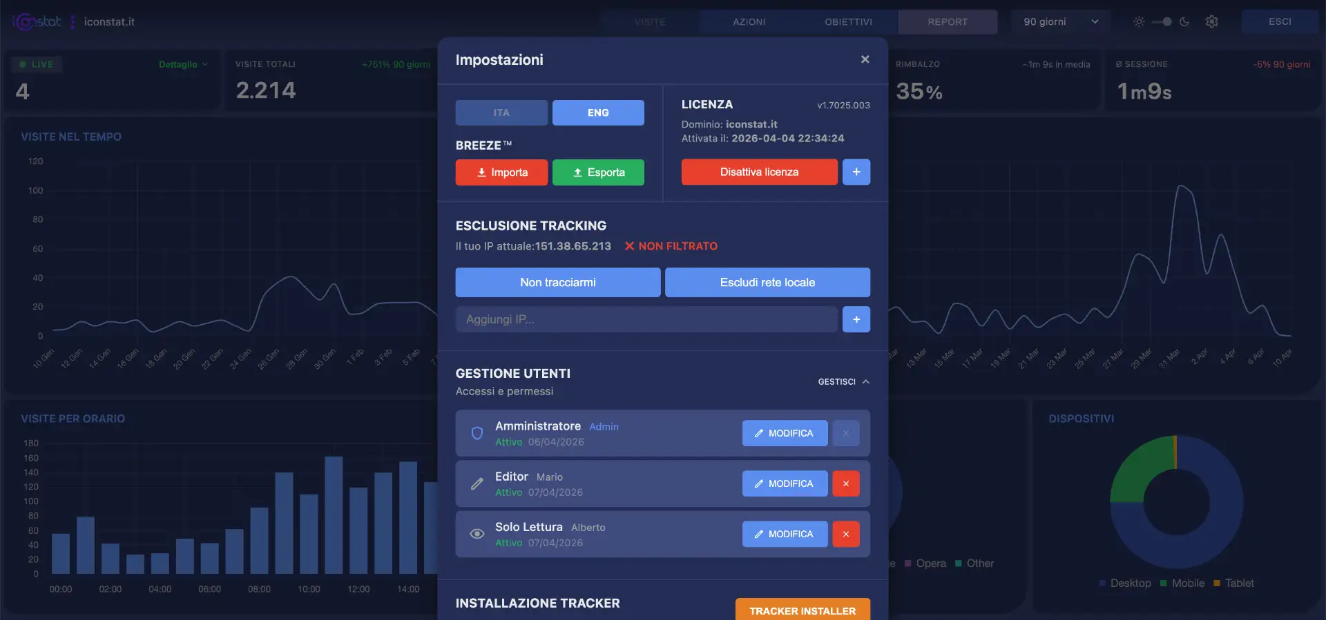 iCONstat v1.7: anteprima